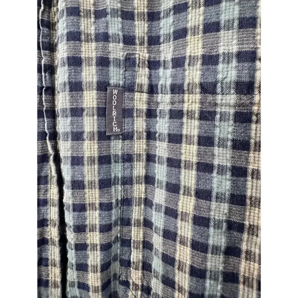 Woolrich Green Plaid Cotton Casual Shirt Size XXL - Picture 3 of 4